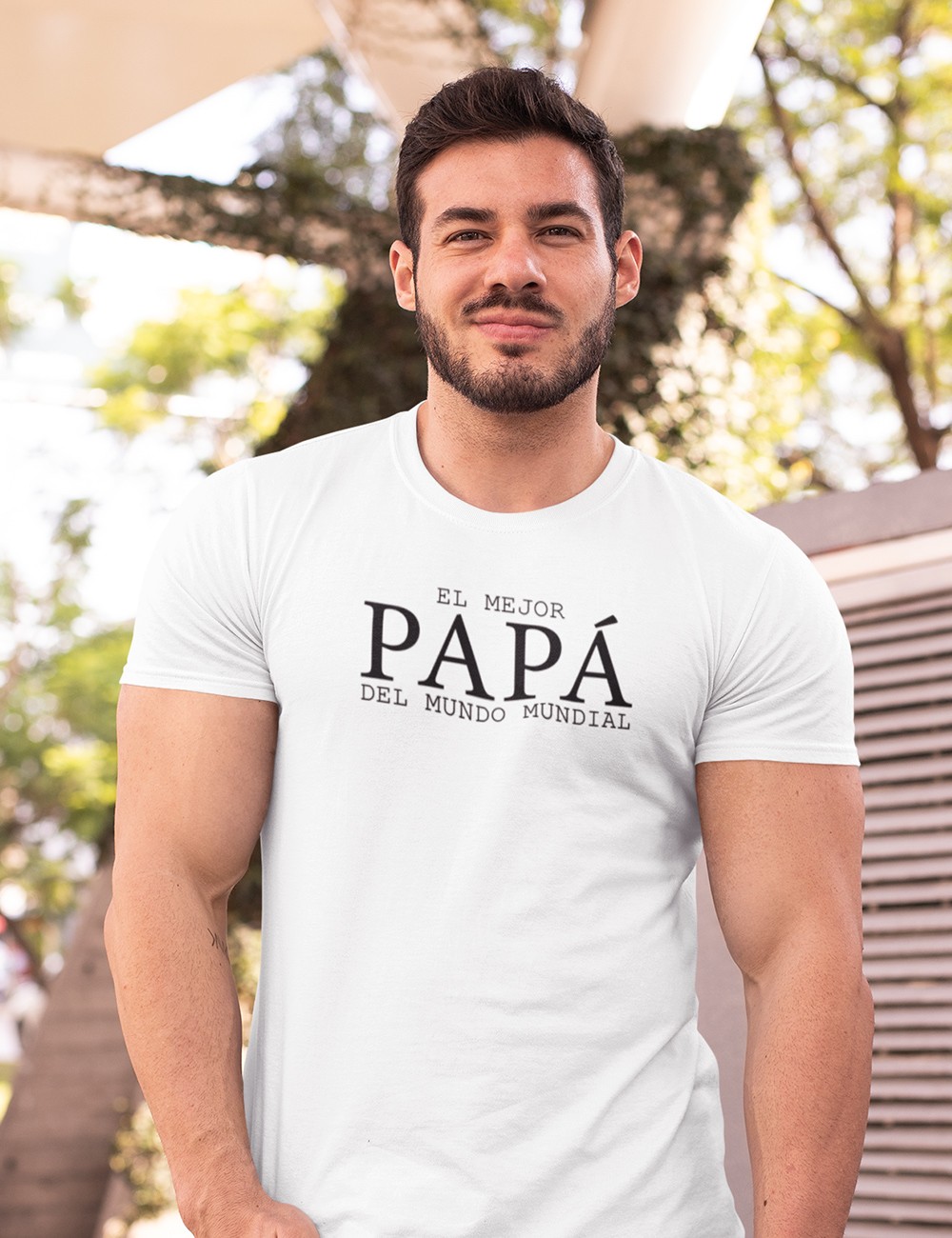 Camiseta Hombre manga corta - El mejor papá del mundo mundial