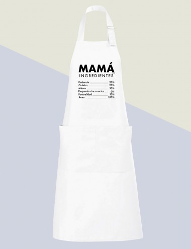 Delantal - Mamá ingredientes